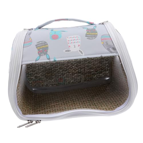 GRIRIW Transparente Atmungsaktive Kleintier transporttasche mit Schultergurt Tragbar und Komfortabel Geeignet für Hamster Kaninchen Eichhörnchen Igel und Andere Kleine Haustiere von GRIRIW