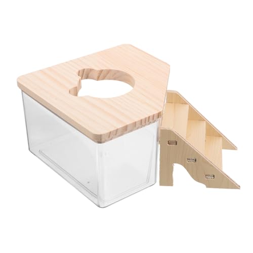 GRIRIW Sandkasten Mit Deckel Transparenter Hamster Sandbad Behälter Mit Leiter 2 Teiliges Set Für Kleine Tiere Multifunktionales Badezimmer Für Hamster Und Rennmäuse Optimaler Rückzugsort Und GRIRIW Sandkasten Mit Deckel Transparenter Hamster Sandbad Behälter Mit Leiter 2 Teiliges Set Für Kleine Tiere Multifunktionales Badezimmer Für Hamster Und Rennmäuse Optimaler Rückzugsort Und von GRIRIW
