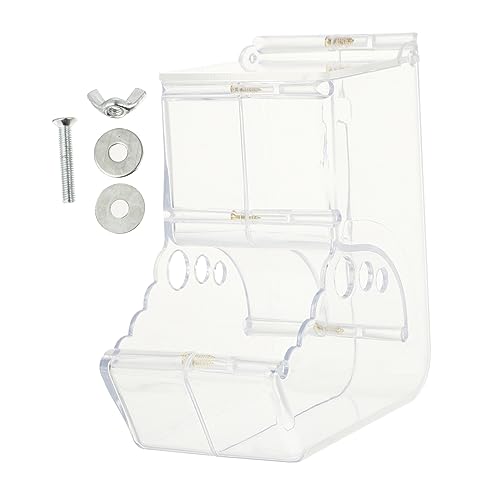 GRIRIW Transparenter Hamsterfutterspender Überlauf Vorrichtung für Kontrollierte Fütterung für Hamster und Kleintiere von GRIRIW