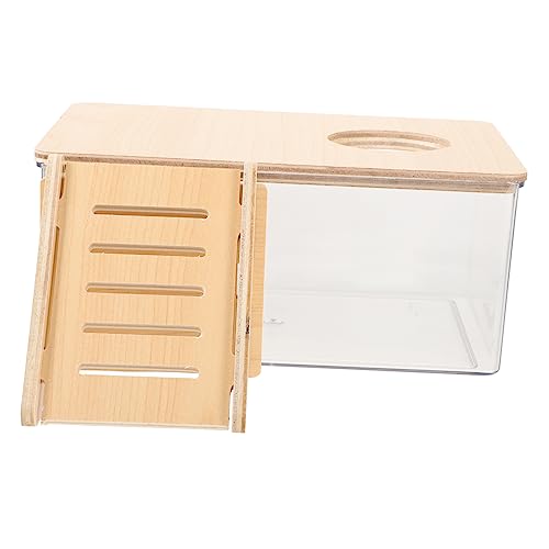 GRIRIW Transparentes Hamster Sandbad Set 2 Teilig + Sandbad Mit Holzleiter Sandbadbox Für Hamster Und Zwerghamster Ideal Für Die Pflege Und Einrichtung GRIRIW Transparentes Hamster Sandbad Set 2 Teilig + Sandbad Mit Holzleiter Sandbadbox Für Hamster Und Zwerghamster Ideal Für Die Pflege Und Einrichtung von GRIRIW
