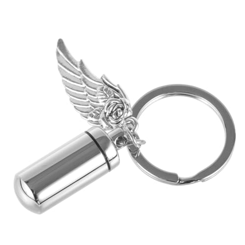 GRIRIW Edelstahl Haustier Einäscherung Urne Schlüsselanhänger Winzige Urne Mit Schlüsselring Tier Erinnerung Ornament von GRIRIW