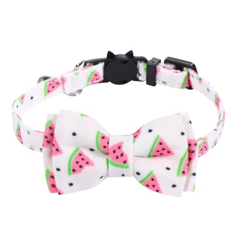 GRIRIW Verstellbares Katzenhalsband mit Glocke Fruchtmusteredes Haustierhalsband für Öffnungsmechanismus für Katzen GRIRIW Verstellbares Katzenhalsband mit Glocke Fruchtmusteredes Haustierhalsband für Öffnungsmechanismus für Katzen von GRIRIW