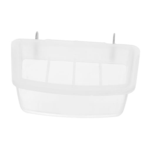 GRIRIW Vogel Futterspender mit Spritzschutz für Käfige Transparente Futter und Wasserschale für Papageien Wellensittiche und Nymphensittiche Einfacher Zugang und Pflege für Vogelhaltung von GRIRIW