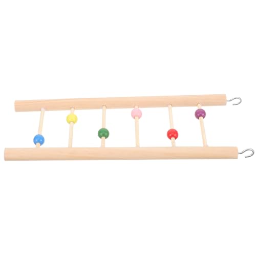 GRIRIW Vogel Kletterleiter aus Holz für Papageien und Wellensittiche Hängende Treppe für Käfige Sicheres und Langlebiges Zubehör für Kleine und Mittelgroße Vögel von GRIRIW