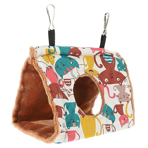 GRIRIW Vogelhängematte Für Sittiche Und Warmes Vogelbett Für Winter Vogelkäfigzubehör Für Sittiche Und Kleine Braunes Dickes Design Mit Öffnungen von GRIRIW
