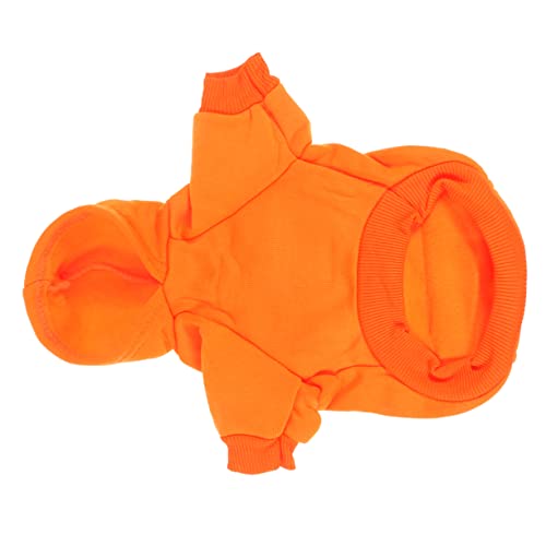 GRIRIW Warme Haustierkleidung Für Kalte Tage Warmer Mantel Herbst Haustier-Kapuzenpullover Bequemes Material Größe Xs Orange von GRIRIW