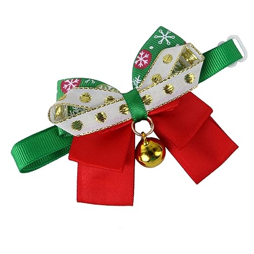 GRIRIW Puppy Collar Verstellbares Hundehalsband Mit Weihnachtsglocken Und Schleife Süßes Design Für Hunde Und Katzen Festliche Weihnachtsdekoration Für Haustiere von GRIRIW