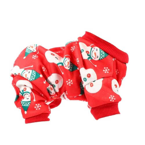 GRIRIW Weihnachts-Haustier-Kleidung Hundebekleidung Für Kleine Hunde Weihnachtskostüm Für Hunde Hund Weihnachtspyjama Halloween-haustieranzug Lieferungen Rot Haustier Hund Polyester von GRIRIW