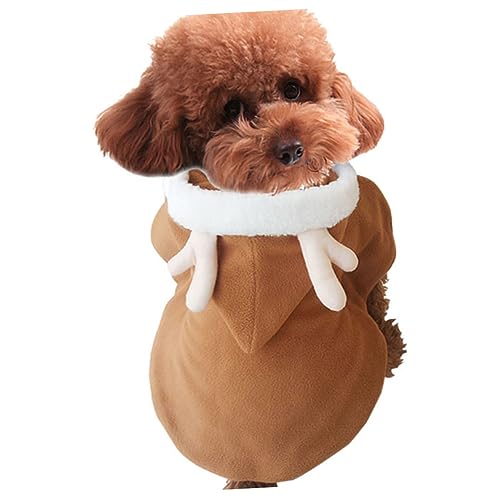 GRIRIW Haustier Elch Cape Festliche Hund Weihnachten Mantel Cosplay Party Outfit Für Welpen von GRIRIW