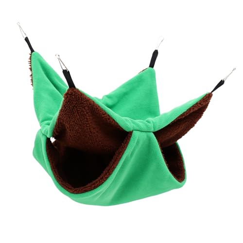 GRIRIW Zwei Lagen Plüsch Hängematte für Kleintiere Warmer Rückzugsort für Hamster Meerschweinchen und Haustiere Bequeme Schlafgelegenheit Grün GRIRIW Zwei Lagen Plüsch Hängematte für Kleintiere Warmer Rückzugsort für Hamster Meerschweinchen und Haustiere Bequeme Schlafgelegenheit Grün von GRIRIW