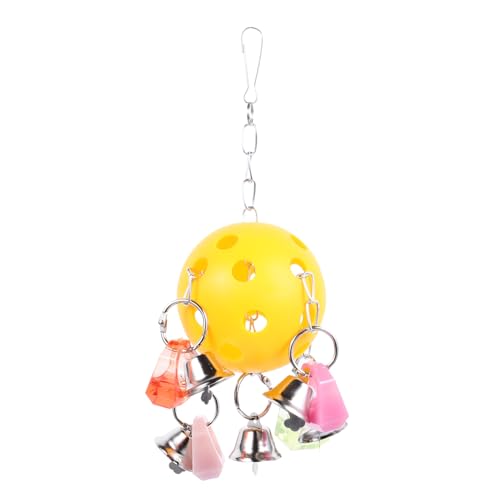 GRIRIW Papagei Spielzeug Vogel Beißspielzeug Papagei Spielspielzeug Papagei Hängende Glocke Gelb GRIRIW Papagei Spielzeug Vogel Beißspielzeug Papagei Spielspielzeug Papagei Hängende Glocke Gelb von GRIRIW
