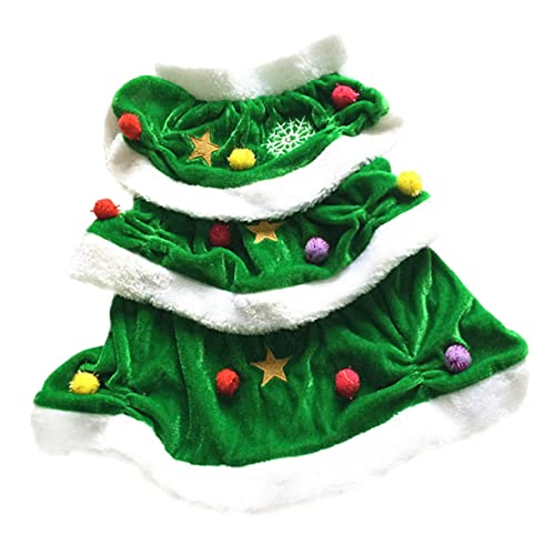 GRIRIW Haustierkleidung Kleiner Hund weihnachtskleid Weihnachtsbaum Rock Kleidung Weihnachtsmann-Kleid Kleider Hundekleid in Weihnachtsbaumform Hundekleid für Festival Modellieren Mantel von GRIRIW