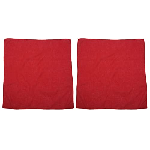 GROCKSTR 2X Fancy Plain Bandana 100% Baumwolle Head Neck Wrist Wrap Halstuch Schal 12 Farbe Farbe: Rot von GROCKSTR