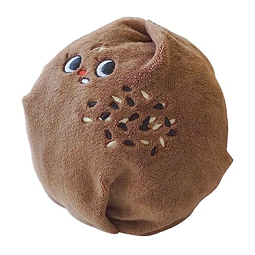 GRONGU Pet Sniffing Cloth Toy Hide Food Molar Puzzle Dogs Toy Interactive Sesame Bun Shape Toy Slow Feeding Easy Cleaning von GRONGU