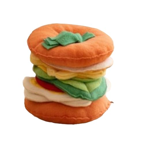 GRONGU Pet Toy Cloth Snack Seeking Toy Slow Eating Clean Dogs Chew Puppy Training Toy Soft Hamburger Toy Molar Supplies Dogs Chew Toy For Aggressive Chewers Dogs Chew Toy For Large Dogs Squeaky Dogs von GRONGU