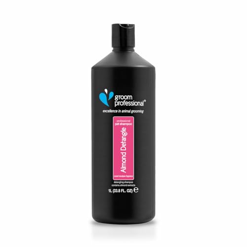 GROOM PROFESSIONAL Almond Detangle Hundeshampoo – Entwirrendes Shampoo für Hunde – Hundeshampoo für stinkende Hunde – Macht leichte Arbeit von Knoten und Verfilzungen – ideal für verfilztes und GROOM PROFESSIONAL Almond Detangle Hundeshampoo – Entwirrendes Shampoo für Hunde – Hundeshampoo für stinkende Hunde – Macht leichte Arbeit von Knoten und Verfilzungen – ideal für verfilztes und von GROOM PROFESSIONAL