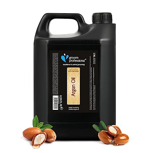 GROOM PROFESSIONAL Argan Oil Hundeshampoo Sensitiv - Revitalisierendes Shampoo für Hunde - Hundeshampoo für Trockene & Juckende Haut - Perfekt für Trockenes & Beschädigtes Fell, 4 Liter GROOM PROFESSIONAL Argan Oil Hundeshampoo Sensitiv - Revitalisierendes Shampoo für Hunde - Hundeshampoo für Trockene & Juckende Haut - Perfekt für Trockenes & Beschädigtes Fell, 4 Liter von GROOM PROFESSIONAL