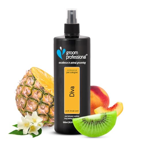 GROOM PROFESSIONAL Diva Haustier-Parfüm, Exzellenz in der Tierpflege, Hundeparfüm mit schönem weiblichen Duft, Ideal für die Verwendung zwischen den Waschgängen, hergestellt in Großbritannien, 500ml GROOM PROFESSIONAL Diva Haustier-Parfüm, Exzellenz in der Tierpflege, Hundeparfüm mit schönem weiblichen Duft, Ideal für die Verwendung zwischen den Waschgängen, hergestellt in Großbritannien, 500ml von GROOM PROFESSIONAL