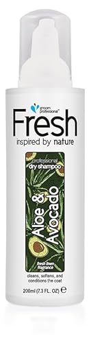 GROOM PROFESSIONAL Fresh Aloe & Avocado Drywash - Trockenshampoo für Hunde - Wasserfreies Hundeshampoo - Reinigt, Pflegt und Macht das Fell Weich - Schnelle Lösung für die Hundepflege, 200ml GROOM PROFESSIONAL Fresh Aloe & Avocado Drywash - Trockenshampoo für Hunde - Wasserfreies Hundeshampoo - Reinigt, Pflegt und Macht das Fell Weich - Schnelle Lösung für die Hundepflege, 200ml von GROOM PROFESSIONAL