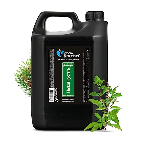 GROOM PROFESSIONAL Herbal Hydrate Hundeshampoo Sensitiv - Pflegendes Hundeshampoo für Juckende Haut - Spendet dem Fell und der Haut Feuchtigkeit - Reinigt und Spendet Feuchtigkeit, 4 Liter GROOM PROFESSIONAL Herbal Hydrate Hundeshampoo Sensitiv - Pflegendes Hundeshampoo für Juckende Haut - Spendet dem Fell und der Haut Feuchtigkeit - Reinigt und Spendet Feuchtigkeit, 4 Liter von GROOM PROFESSIONAL