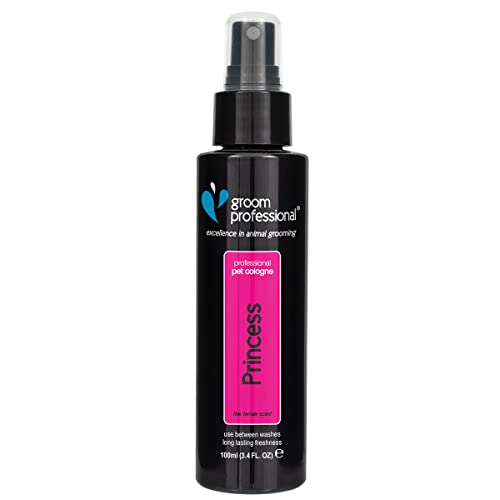 GROOM PROFESSIONAL Princess Haustier-Parfüm, Exzellenz in der Tierpflege, Hundeparfüm mit unwiderstehlich süßem Geruch, enthält Kamille zur Beruhigung der Haut, hergestellt in Großbritannien, 100ml GROOM PROFESSIONAL Princess Haustier-Parfüm, Exzellenz in der Tierpflege, Hundeparfüm mit unwiderstehlich süßem Geruch, enthält Kamille zur Beruhigung der Haut, hergestellt in Großbritannien, 100ml von GROOM PROFESSIONAL