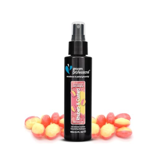GROOM PROFESSIONAL Rhabarber & Vanillepudding Haustier Parfüm, Exzellenz in Sachen Haustierpflege, Hundeparfüm mit klassischem Bonbon duft, Made in UK, 100ml GROOM PROFESSIONAL Rhabarber & Vanillepudding Haustier Parfüm, Exzellenz in Sachen Haustierpflege, Hundeparfüm mit klassischem Bonbon duft, Made in UK, 100ml von GROOM PROFESSIONAL