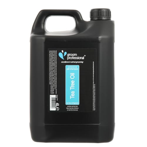 GROOM PROFESSIONAL Tea Tree Oil Hundeshampoo Sensitiv - Hundeshampoo Gegen Juckreiz - Beruhigendes Shampoo für Juckende Haut - Lindert Hautreizungen - Beruhigt und Heilt, 4 Liter GROOM PROFESSIONAL Tea Tree Oil Hundeshampoo Sensitiv - Hundeshampoo Gegen Juckreiz - Beruhigendes Shampoo für Juckende Haut - Lindert Hautreizungen - Beruhigt und Heilt, 4 Liter von GROOM PROFESSIONAL