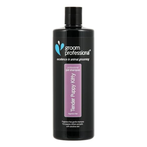 GROOM PROFESSIONAL Tender Puppy Kitty Shampoo – Sanft und reißfrei für empfindliche Haut – Tiefenreinigung & lindert juckende Haut – hypoallergen und beruhigend für Welpen und Kätzchen – parfümfrei GROOM PROFESSIONAL Tender Puppy Kitty Shampoo – Sanft und reißfrei für empfindliche Haut – Tiefenreinigung & lindert juckende Haut – hypoallergen und beruhigend für Welpen und Kätzchen – parfümfrei von GROOM PROFESSIONAL