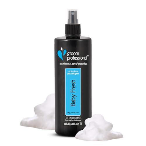 Groom Professional Baby Fresh Haustier-Parfüm, Exzellenz in der Tierpflege, Hundeparfüm mit dem vertrauten frischen Baby Fresh Duft, enthält Kamille zur Beruhigung der Haut, 500ml Groom Professional Baby Fresh Haustier-Parfüm, Exzellenz in der Tierpflege, Hundeparfüm mit dem vertrauten frischen Baby Fresh Duft, enthält Kamille zur Beruhigung der Haut, 500ml von GROOM PROFESSIONAL