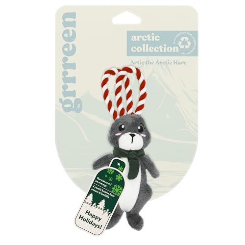 GRRREEN Holiday Collection Hundespielzeug, Artie der arktische Hase, niedlich, langlebig und nachhaltig, Plüsch-Kauspielzeug für Hunde, hergestellt aus umweltfreundlichen und recycelten Materialien, GRRREEN Holiday Collection Hundespielzeug, Artie der arktische Hase, niedlich, langlebig und nachhaltig, Plüsch-Kauspielzeug für Hunde, hergestellt aus umweltfreundlichen und recycelten Materialien, von GRRREEN
