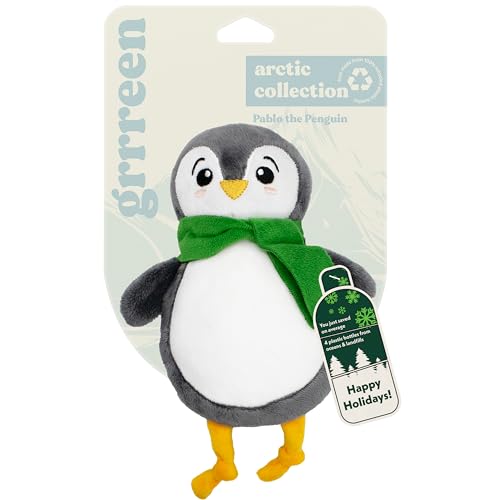 GRRREEN Holiday Collection Hundespielzeug, Pablo der Pinguin, mittelgroß, niedlich, langlebig und nachhaltig, Plüsch-Kauspielzeug für Hunde, hergestellt aus umweltfreundlichen und recycelten GRRREEN Holiday Collection Hundespielzeug, Pablo der Pinguin, mittelgroß, niedlich, langlebig und nachhaltig, Plüsch-Kauspielzeug für Hunde, hergestellt aus umweltfreundlichen und recycelten von GRRREEN