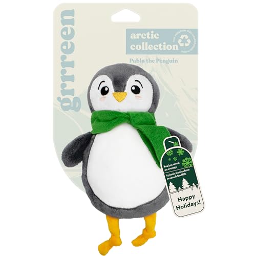 GRRREEN Holiday Collection Hundespielzeug, Pablo der Pinguin, mittelgroß, niedlich, langlebig und nachhaltig, Plüsch-Kauspielzeug für Hunde, hergestellt aus umweltfreundlichen und recycelten GRRREEN Holiday Collection Hundespielzeug, Pablo der Pinguin, mittelgroß, niedlich, langlebig und nachhaltig, Plüsch-Kauspielzeug für Hunde, hergestellt aus umweltfreundlichen und recycelten von GRRREEN