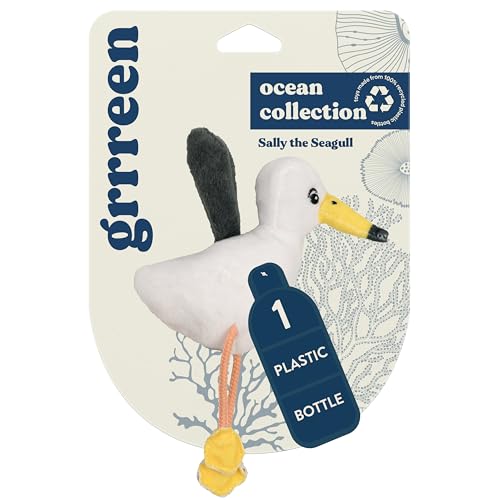 GRRREEN Stofftier-Katzenspielzeug, Ozean-Kollektion, baumelndes Bein, Möwen-Spielzeug für Indoor-Katzen, niedliches interaktives Plüschtier zum Schlagen und Spielen, aus umweltfreundlichen Materialien GRRREEN Stofftier-Katzenspielzeug, Ozean-Kollektion, baumelndes Bein, Möwen-Spielzeug für Indoor-Katzen, niedliches interaktives Plüschtier zum Schlagen und Spielen, aus umweltfreundlichen Materialien von GRRREEN