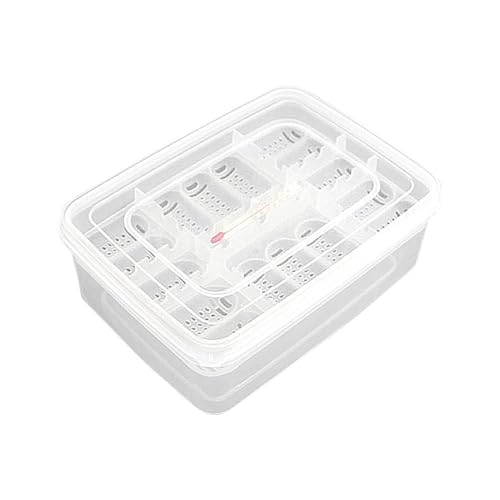 Inkubator Reptilien Reptilien-Ei-Inkubator-Tablett, 16 Gitter, transparenter Reptilien-Ei-Inkubator, Inkubationsbox, Schlupftablett, Schlupfkasten for Gecko Brutautomat(Color1) von GSCLZ