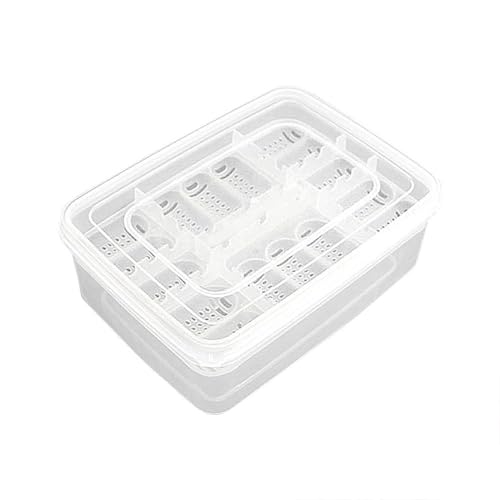 Inkubator Reptilien Reptilien-Ei-Inkubator-Tablett, 16 Gitter, transparenter Reptilien-Ei-Inkubator, Inkubationsbox, Schlupftablett, Schlupfkasten for Gecko Brutautomat(Color2) von GSCLZ