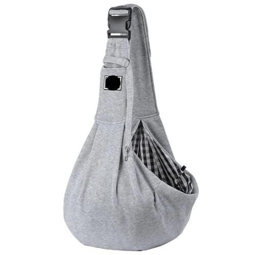 UmhäNgetasche FüR Haustiere Verstellbare Haustier-Hunde-Tragetasche, Outdoor-Reise, Welpe, einzelne Umhängetaschen, Hunde-Komfort-Sling-Handtasche, Corgi-Welpen-Tragetasche Hundetasche(Color:Gray) von GSCLZ