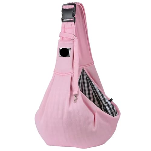 UmhäNgetasche FüR Haustiere Verstellbare Haustier-Hunde-Tragetasche, Outdoor-Reise, Welpe, einzelne Umhängetaschen, Hunde-Komfort-Sling-Handtasche, Corgi-Welpen-Tragetasche Hundetasche(Color:Pink) von GSCLZ