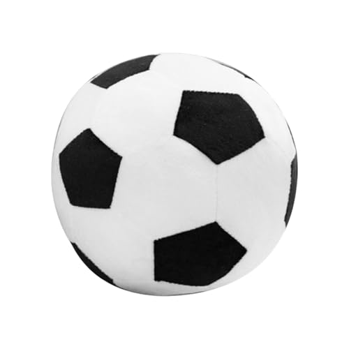 Hundespielzeugbälle, Plüsch-Fußballspielzeug, 18 cm, weiches Fußballspielzeug, interaktives Hundespielzeug, geeignet für große und mittelgroße Hunde, Fußball, Fußball, Welpen-Plüschtiere und von GSDGV