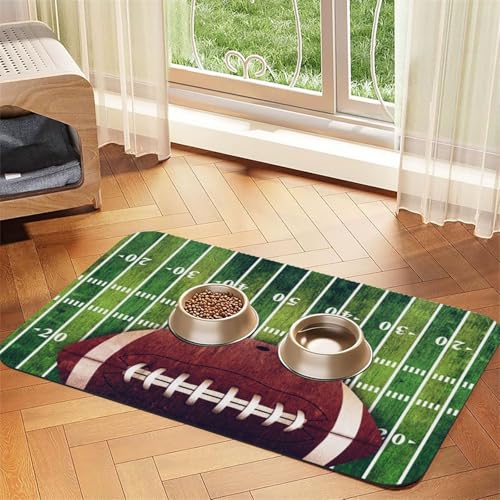GSGCSBYMLG American Football Feld und Ball bedruckte Haustier-Tischdecke aus saugfähigem Leder GSGCSBYMLG American Football Feld und Ball bedruckte Haustier-Tischdecke aus saugfähigem Leder von GSGCSBYMLG