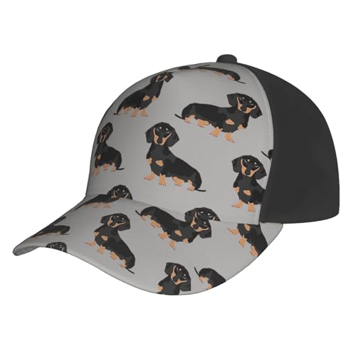 GSGCSBYMLG Baseballkappe mit Dackel-Motiv, bedruckt, gebogene Krempe, legere Mütze, verstellbare Kopfbedeckung GSGCSBYMLG Baseballkappe mit Dackel-Motiv, bedruckt, gebogene Krempe, legere Mütze, verstellbare Kopfbedeckung von GSGCSBYMLG