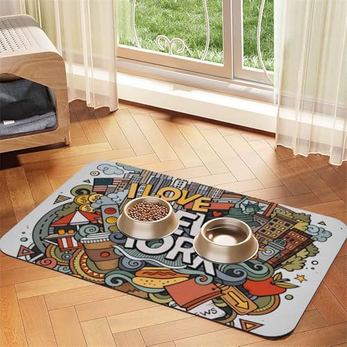 GSGCSBYMLG Cartoon Cute New York American Theme Art printed Pet absorbent leather tablecloth Placemat GSGCSBYMLG Cartoon Cute New York American Theme Art printed Pet absorbent leather tablecloth Placemat von GSGCSBYMLG