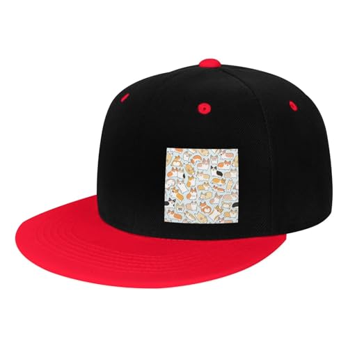 GSGCSBYMLG Corgi Dog Printed Contrast Hip Hop Baseball Cap Trucker Hat GSGCSBYMLG Corgi Dog Printed Contrast Hip Hop Baseball Cap Trucker Hat von GSGCSBYMLG