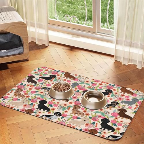 GSGCSBYMLG Dackel bedruckte Haustier-Tischdecke aus saugfähigem Leder GSGCSBYMLG Dackel bedruckte Haustier-Tischdecke aus saugfähigem Leder von GSGCSBYMLG