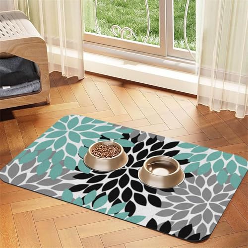 GSGCSBYMLG Dahlien-Blumen-bedruckte Haustier-Tischdecke, saugfähig, Leder GSGCSBYMLG Dahlien-Blumen-bedruckte Haustier-Tischdecke, saugfähig, Leder von GSGCSBYMLG
