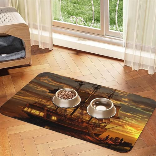 GSGCSBYMLG Fantasy Piratenschiff bedruckte Haustier-Tischdecke aus saugfähigem Leder GSGCSBYMLG Fantasy Piratenschiff bedruckte Haustier-Tischdecke aus saugfähigem Leder von GSGCSBYMLG
