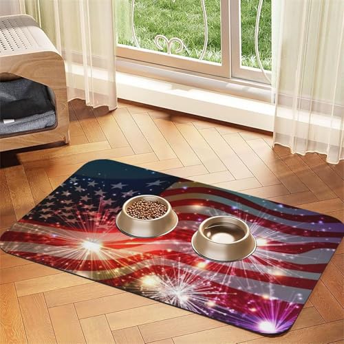 GSGCSBYMLG Feuerwerk Amerikanische Flagge bedruckte Haustier-Tischdecke aus saugfähigem Leder GSGCSBYMLG Feuerwerk Amerikanische Flagge bedruckte Haustier-Tischdecke aus saugfähigem Leder von GSGCSBYMLG