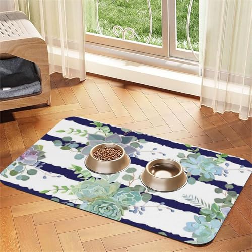 GSGCSBYMLG Gestreifte Sukkulenten bedruckte Haustier-Tischdecke aus saugfähigem Leder GSGCSBYMLG Gestreifte Sukkulenten bedruckte Haustier-Tischdecke aus saugfähigem Leder von GSGCSBYMLG