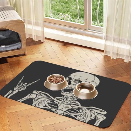 GSGCSBYMLG Haustier-Tischdecke mit Totenkopf-Motiv, saugfähig, Leder, mit Knochenmotiv GSGCSBYMLG Haustier-Tischdecke mit Totenkopf-Motiv, saugfähig, Leder, mit Knochenmotiv von GSGCSBYMLG