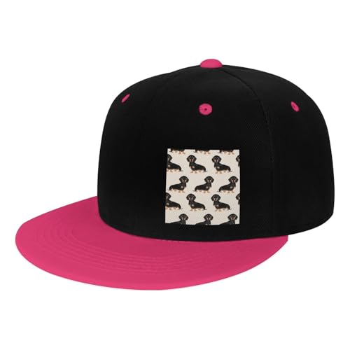 GSGCSBYMLG Hip-Hop-Baseballkappe mit Dackel-Motiv, kontrastierende Trucker-Mütze von GSGCSBYMLG