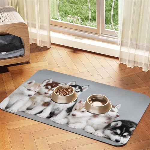 GSGCSBYMLG Husky Puppy Dogs bedruckte Haustier-Tischdecke aus saugfähigem Leder GSGCSBYMLG Husky Puppy Dogs bedruckte Haustier-Tischdecke aus saugfähigem Leder von GSGCSBYMLG